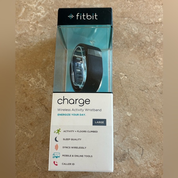 fitbit Other - Vintage Fitbit Charge Wireless Activity Wristband Tracker Large Black NEW